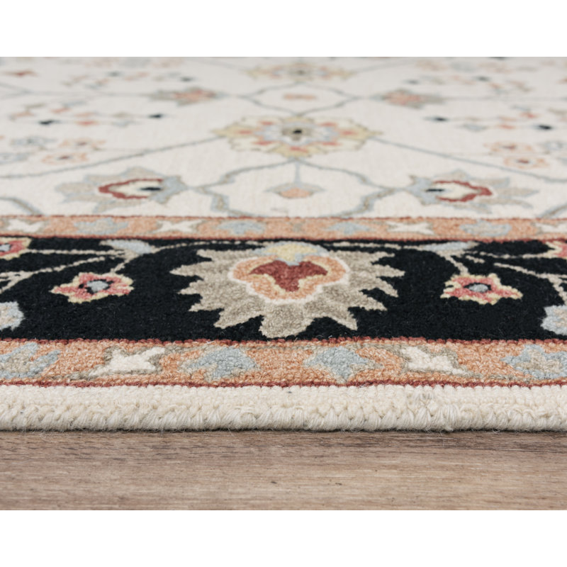 Bernard Handmade Wool Beige/Black/Light Pink/Gray Rug & Reviews Birch